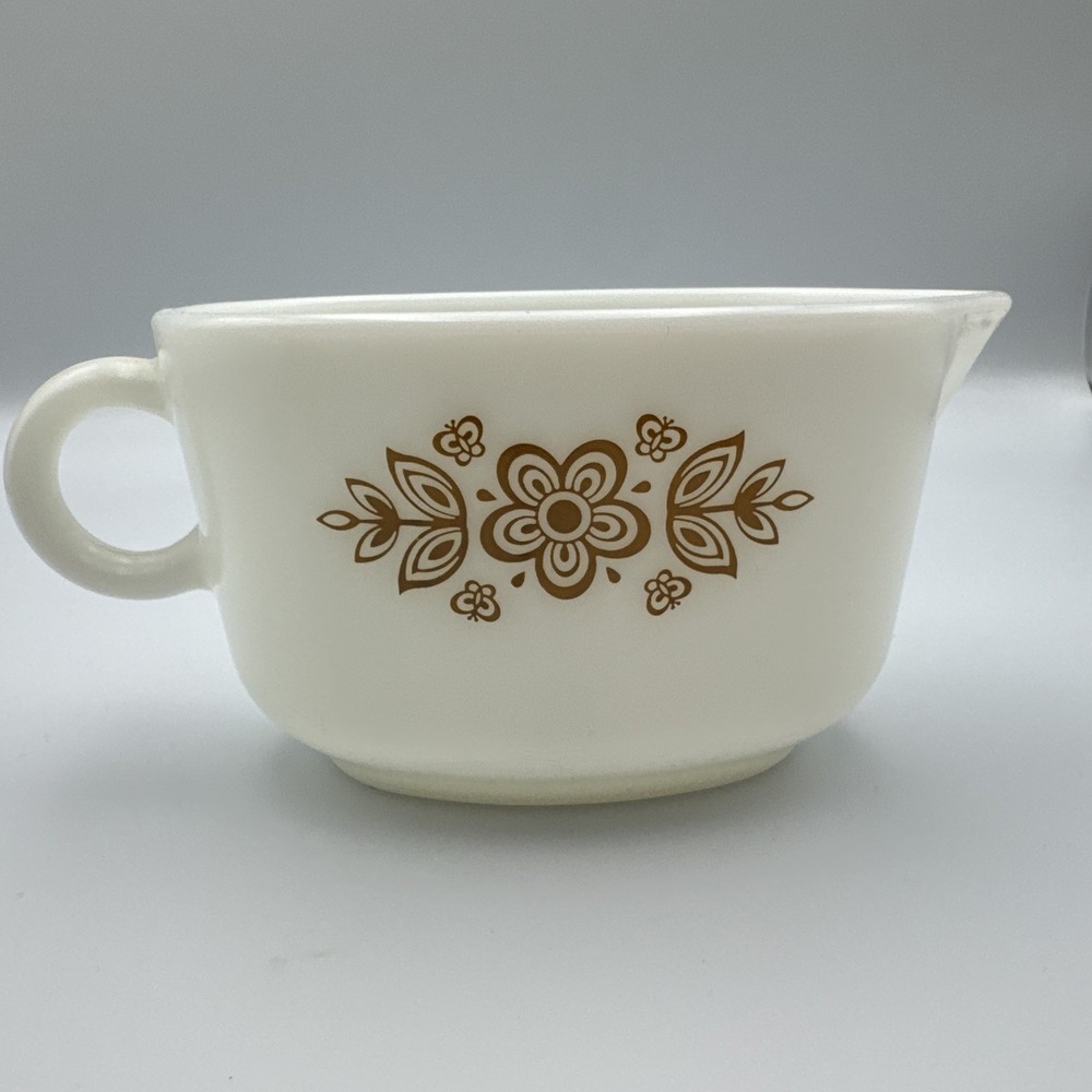 Pyrex Corning 77B Vintage  Butterfly Gold Gravy Server Boat